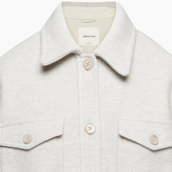 Aritzia Wilfred Ganna Jacket Heather Light Grey M EUC - Picture 3 of 9
